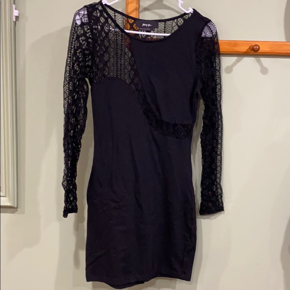 Never worn black lace mini dress